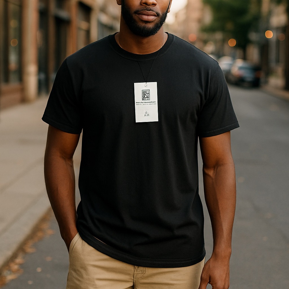 Sleek Black Men's Short Sleeve Tee
